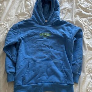 River Sea Blue Graphic Hoodie